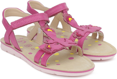 

Clarks Girls Velcro Strappy Sandals(Pink, Pink leather