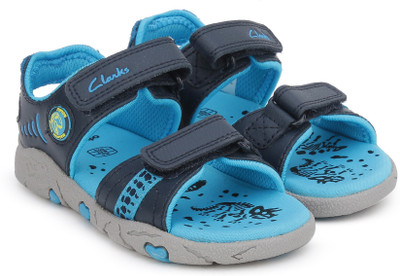 

Clarks Boys Velcro Strappy Sandals(Dark Blue, Navy leather