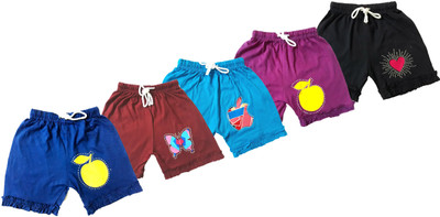 

Manzon Short For Girls Casual Embellished Cotton(Multicolor, Pack of 5