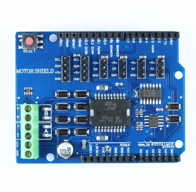 

xcluma L298P SHIELD R3 DC MOTOR DRIVER MODULE 2A H-BRIDGE 2 WAY FOR ARDUINO UNO 2560(Blue)