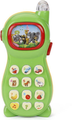 

P17 collection Learning Mobile Phone With Projector Toy for Kids , Multi Color (Green)(Green)