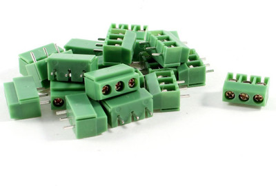 

xcluma 10 PCS x 3 PIN 5mm PITCH TERMINAL BLOCK PCB CONNECTORS AC 300V 10A(Green)
