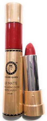 

Colors Queen Lip Matte Long Lasting Gloss & Matte lipstick 2 in 1(6 ml, Red)
