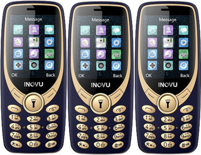 

Inovu A9 Pack of Three Mobiles(Blue&Gold)