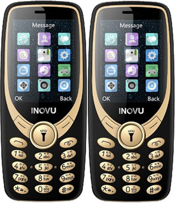 

Inovu A9 Combo of Two Mobiles(Black&Gold)
