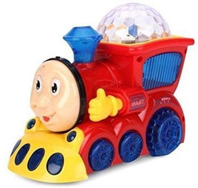 

WaterMelon Bump and Go Musical Engine Train with 4D Light And Sound For Toy For Kids(Multicolor)