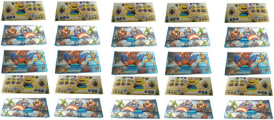 

kaykon 25 SuperHero Pencil Box Return Birthday Gifts For Boys With 4 Drawers Jumbo Size High Quality - 24cm X 11cm X 3 Cm Cartoon Characters Art Plastic Pencil Boxes(Set of 25, Multicolor)