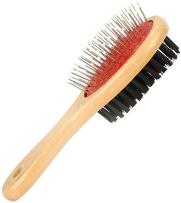 

Pet Needs High Quality Double Sided Wooden Pin Dog Brush-Large Wire-pin Brushes for Dog, Cat