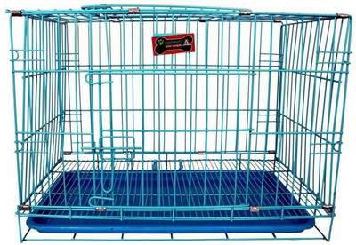 

Foodie Puppies Imported High Quality Puppy/Small Pet Cage With Removable Tray (24Inch) (BLUE) Dog, Cat House