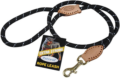 

PETSWILL Rope Leash (for Small and MEDIUMDOGS) 121 cm Dog Strap Leash(Black)