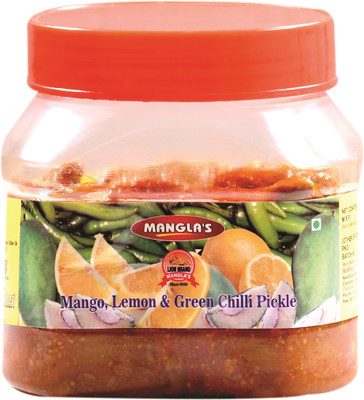

Lion Very Special Mixed Green Chilli, Lemon, Mango Pickle(500 g)