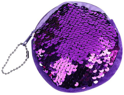 

Fully Sparkling Sequins Mermaid Makeup Bag Handbag Small BagSparkling Sequins Mermaid Makeup Bag Handbag Small Bag Potli(Purple)