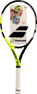 

Babolat AERO G UNSTRUNG Black, Yellow Unstrung Tennis Racquet(G3 - 4 3/8 Inches, 270 g)