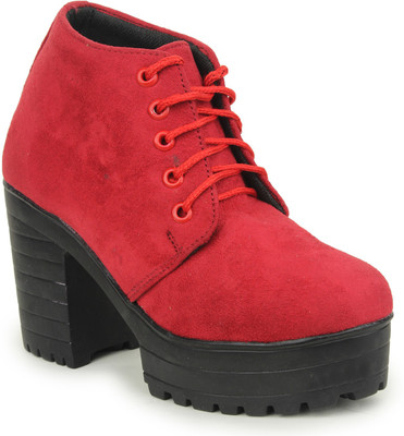 

Moonwalk Boots For Women(Red
