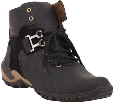 

DEALS4YOUTH Boots For Men(Multicolor, Black