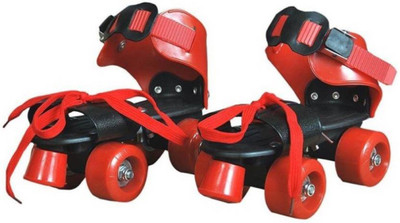 nvcollections Super Quad Roller Skates Quad Roller Skates - Size 16-22 UK(Red)