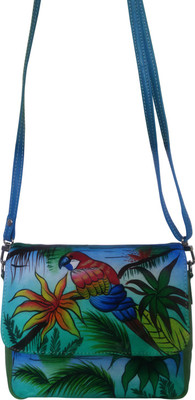 

EL Mio Women Evening/Party, Casual Green Genuine Leather Sling Bag