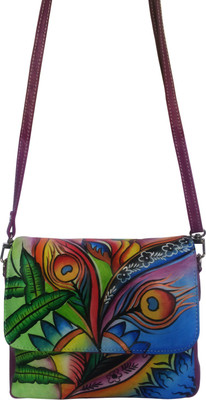 

EL Mio Women Evening/Party, Casual Multicolor Genuine Leather Sling Bag