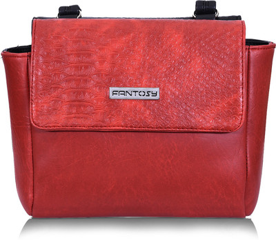 

Fantosy Women Casual Red PU Sling Bag