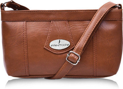 

Fantosy Women Casual Tan PU Sling Bag