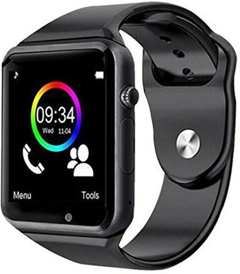 

SKYWAY TRADERS A1 BLUETOOTH WITH SIM & SD CARD SLOT SILVER Smartwatch (Black Strap free size) BLACK Smartwatch(Black Strap Free Size)