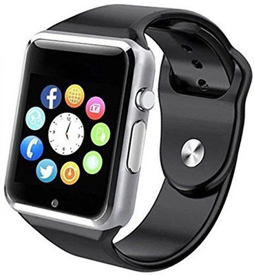 

XLNCPRO Bluetooth Smart watch for IOs Android With 16 GB Memory Card Silver Smartwatch(Black Strap Regular)
