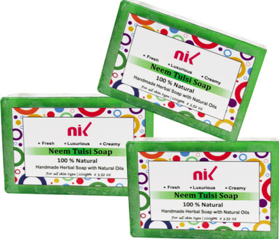 

Nik neem_tulsi_soap_packof3(300 g, Pack of 3)