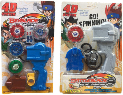 

Assemble 5 in 1 Spinning Fiery Blade Top Beyblade With Handle for kids-Multicolor(Multicolor)