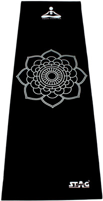 

Stag YOGA MANTRA PRINTED MAT WITH BAG 180CM X 60CM Black, Silver 4 mm Yoga Mat