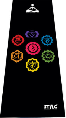 

Stag YOGA MANTRA PRINTED MAT WITH BAG 180cm X 60cm Multicolor 4 mm Yoga Mat, Mutlicolor