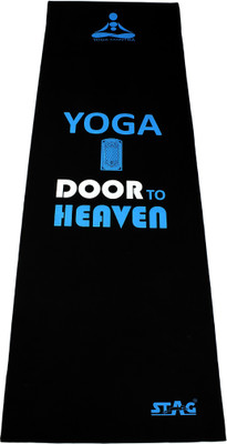 

Stag YOGA MANTRA PRINTED MAT WITH BAG 180CM X 60CM Multicolor 4 mm Yoga Mat, Black-blue-white