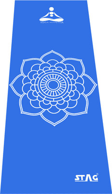 

Stag YOGA MANTRA PRINTED MAT WITH BAG 180CM X 60CM Blue, Silver 4 mm Yoga Mat
