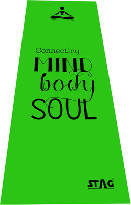

Stag YOGA MANTRA PRINTED MAT WITH BAG 180CM X 60CM Green, Black 4 mm Yoga Mat