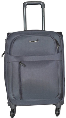 

TRAWORLD Earth-1004 20 inch 4Wheel Trolley Bag - Grey Expandable Check-in Luggage -  inch(Grey