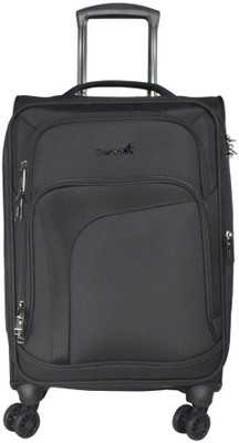 

TRAWORLD Jupiter-1001 20 inch 4Wheel Trolley Bag - Black Expandable Check-in Luggage -  inch(Black