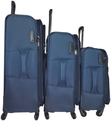 

TRAWORLD Earth-1002 20 inch 4Wheel Trolley Bag - Grey Expandable Check-in Luggage -  inch(Blue