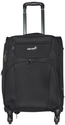 

TRAWORLD Earth-1003 20 inch 4Wheel Trolley Bag - Black Expandable Check-in Luggage -  inch(Black