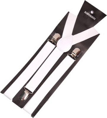 RedDiamond Y- Back Suspenders for Men(White)
