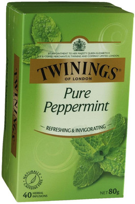 

Twinings Pure Peppermint Infusion, 25 Tea Bags - 50g (25x2g) Peppermint Herbal Infusion Bags(50 g, Box)