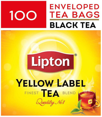 

Lipton Yellow Label Finest Tea Blend, Black Tea (100 Tea Bags) - 200g Unflavoured Tea Blend Bags(200 g, Box)