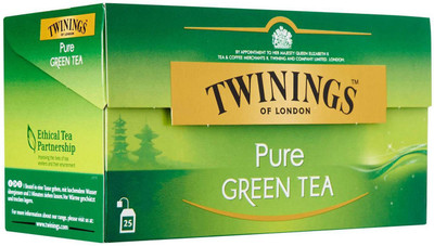 

Twinings Pure Green Tea, 25 Tea Bags - 50g (25x2g) Unflavoured Green Tea Bags Box(50 g)