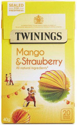

Twinings Mango & Strawberry, 20 Tea Bags - 40g (20x2g) Mango, Strawberry Tea Bags Box(40 g)