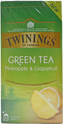 

Twinings Green Tea Pineapple & Grapefruit, 25 Tea Bags - 40g (25x1.6g) Assorted Green Tea Bags(40 g, Box)