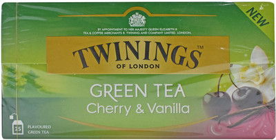 

Twinings Green Tea Cherry & Vanilla, 25 Tea Bags - 42.5g (25x1.7g) Cherry, Vanilla Green Tea Bags Box(42.5 g)