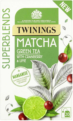 

Twinings Superblends Matcha Green Tea with Cranberry & Lime, 20 Bags - 40g Cranberry, Lime Green Tea Bags Box(40 g)