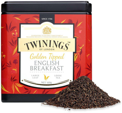 

Twinings Golden Tipped English Breakfast - 100g Unflavoured Black Tea Box(100 g)