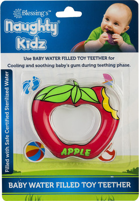 

Naughty Kidz PREMIUM WATER FILLED TOY TEETHER APPLE SHAPE WITH RING KEY TEETHER Teether(Red)