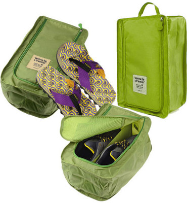 

House of Quirk Shoe Pouch(Green)