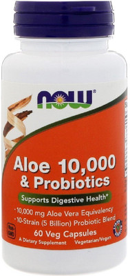 

Now Foods Now Foods, Aloe 10,000 & Probiotics,(60 No)