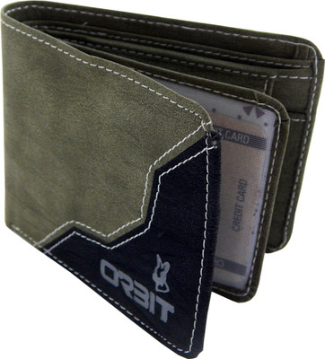 

Orbit Men Green Genuine Leather Wallet(7 Card Slots)